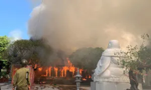 Cháy chùa 700 tuổi ở Phú Thọ